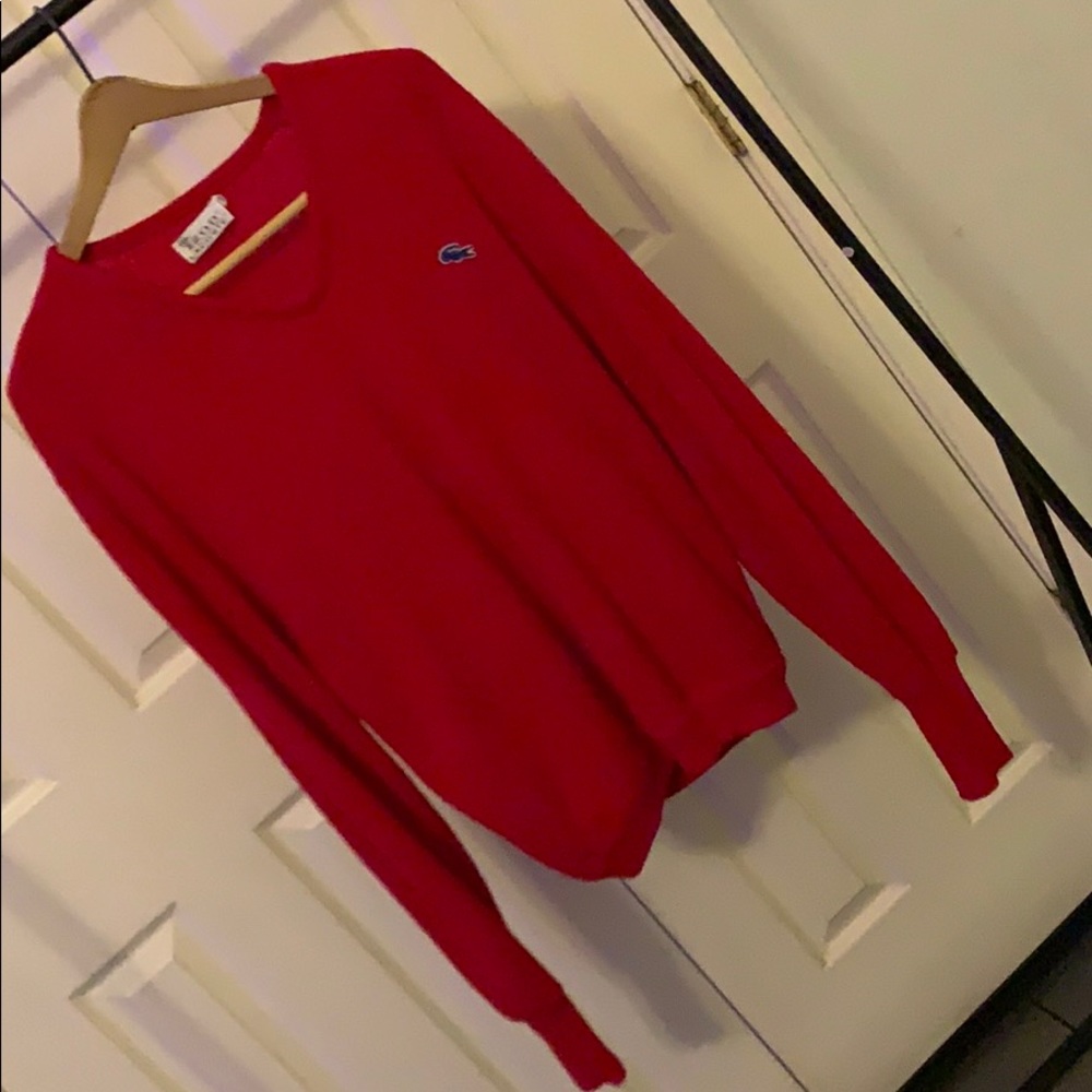 Izod Lacoste red vintage sweater